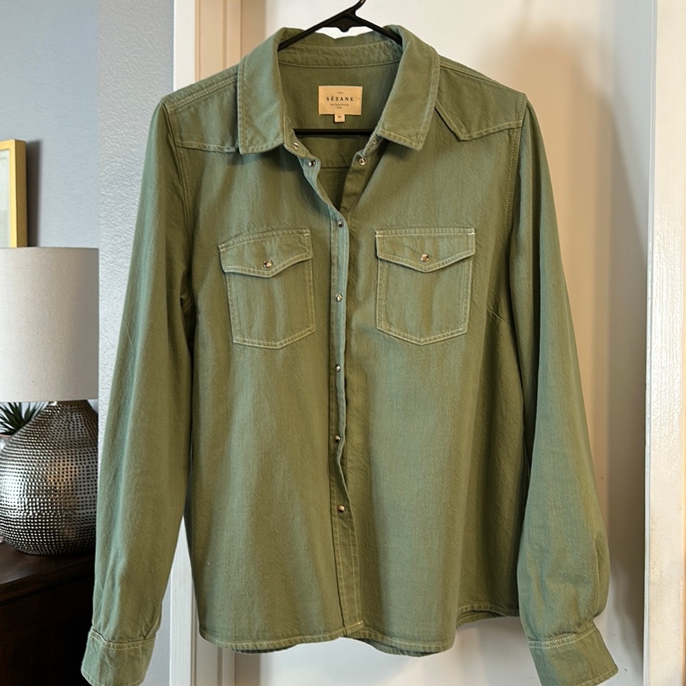 SEZANE SERVANNE SHIRT - RETRO WESTERN STYLE - SZ US 12